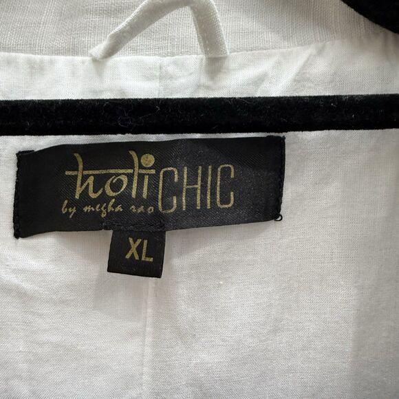 Holichic Misha Linen & Cotton Blazer Size XL Mughal Print $245 - Picture 4 of 10